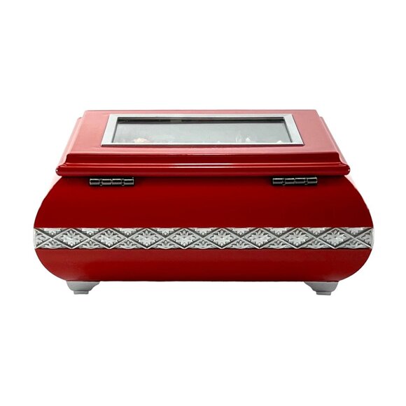 Christmas Music Box Rotating Train Red Roman 130223 Works 2016 Multiple Songs - Picture 7 of 13